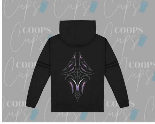 Pre-Order: Custom Hoodie with Purple Māori-Inspired Design - Image 3