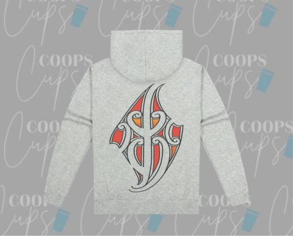 Pre-Order: Custom Hoodie with red Māori-Inspired Design - Image 4