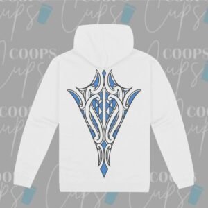 Pre-Order: Custom Hoodie with Blue Māori-Inspired Design