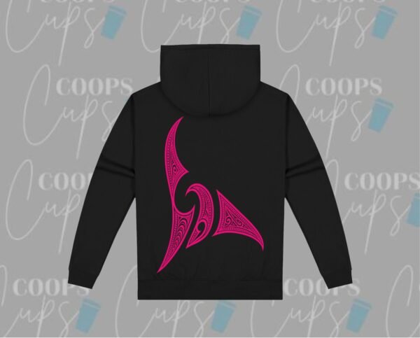 Pre-Order: Custom Hoodie with Pink Māori-Inspired Design - Image 3