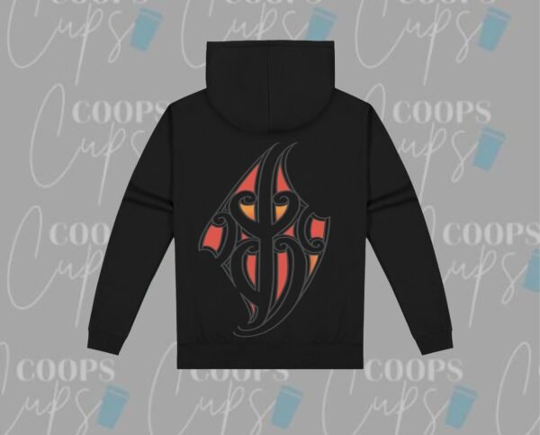 Pre-Order: Custom Hoodie with red Māori-Inspired Design - Image 3