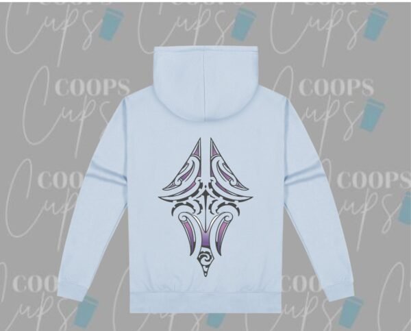 Pre-Order: Custom Hoodie with Purple Māori-Inspired Design - Image 5