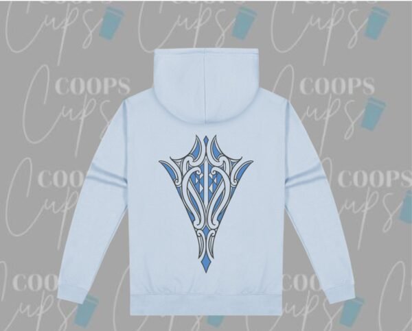 Pre-Order: Custom Hoodie with Blue Māori-Inspired Design - Image 6