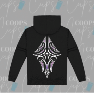 Pre-Order: Custom Hoodie with Purple/white Māori-Inspired Design