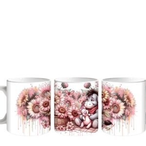 Whimsical Floral Eeyore Mug Design