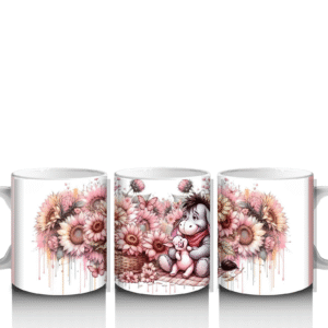 Whimsical Floral Eeyore Mug Design