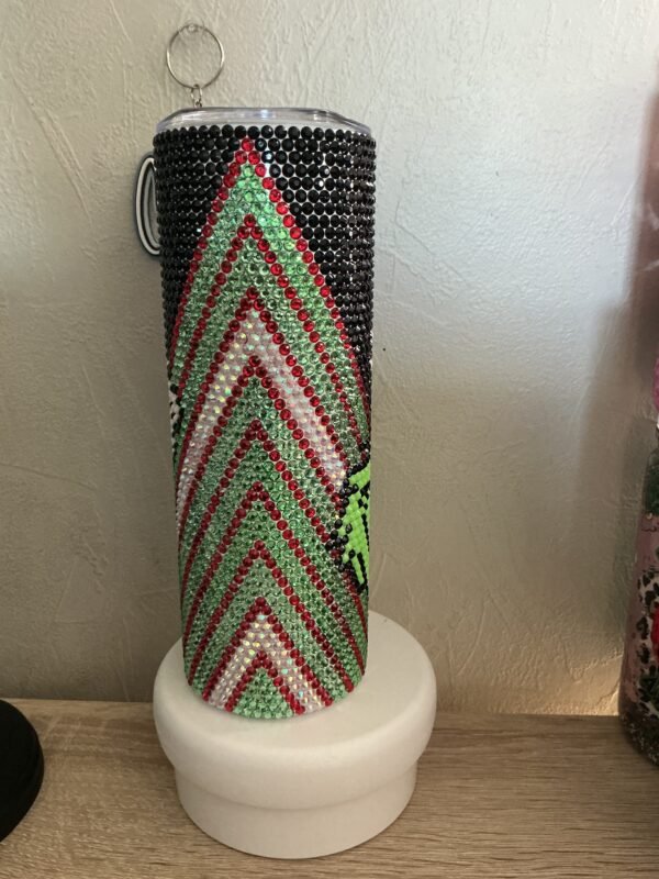 Grinch Rhinestone Tumbler - Image 2