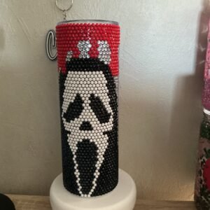 Ghost Face Rhinestone Tumbler